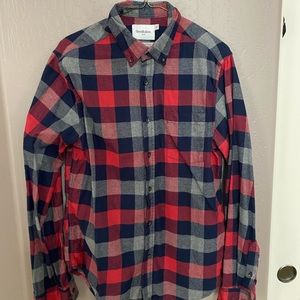 Goodfellow & Co grey/red/blue flannel